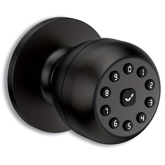Black Indoor Smart Keypad Door Lock with USB-Rechargeable Battery