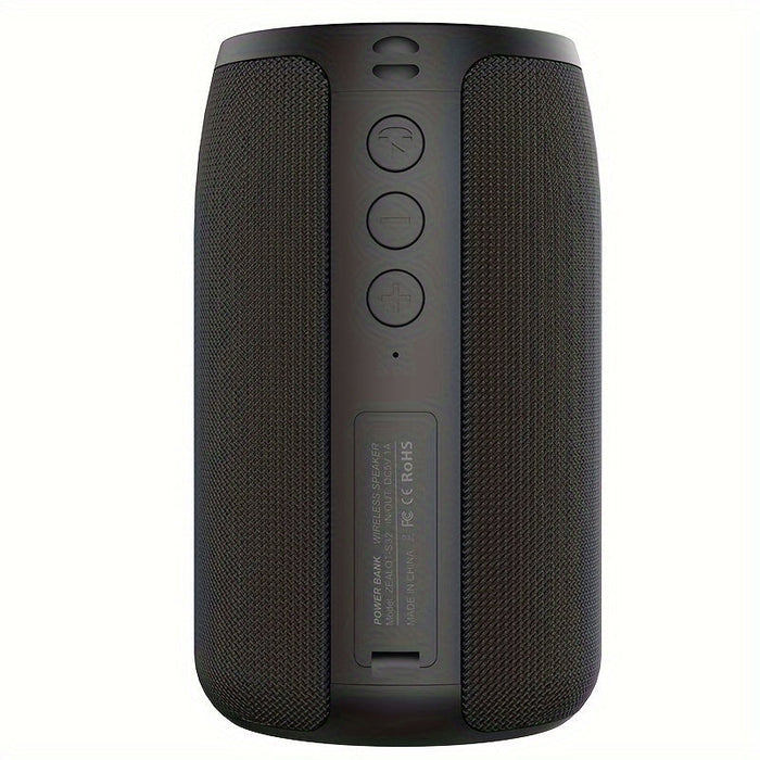 5 W Portable Bluetooth Speaker with 1800 mAh Battery, USB-C and Bass Boost