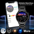 Black men's large-screen sports smartwatch