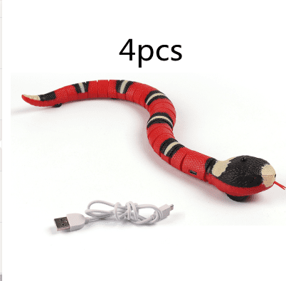 Brinquedo automático de cobra com sensor para animais de estimação