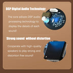 Black mini portable Bluetooth speaker with retro finish
