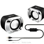 Colunas para computador com subwoofer de graves, pretas