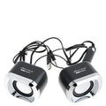 Colunas para computador com subwoofer de graves, pretas