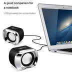 Colunas para computador com subwoofer de graves, pretas