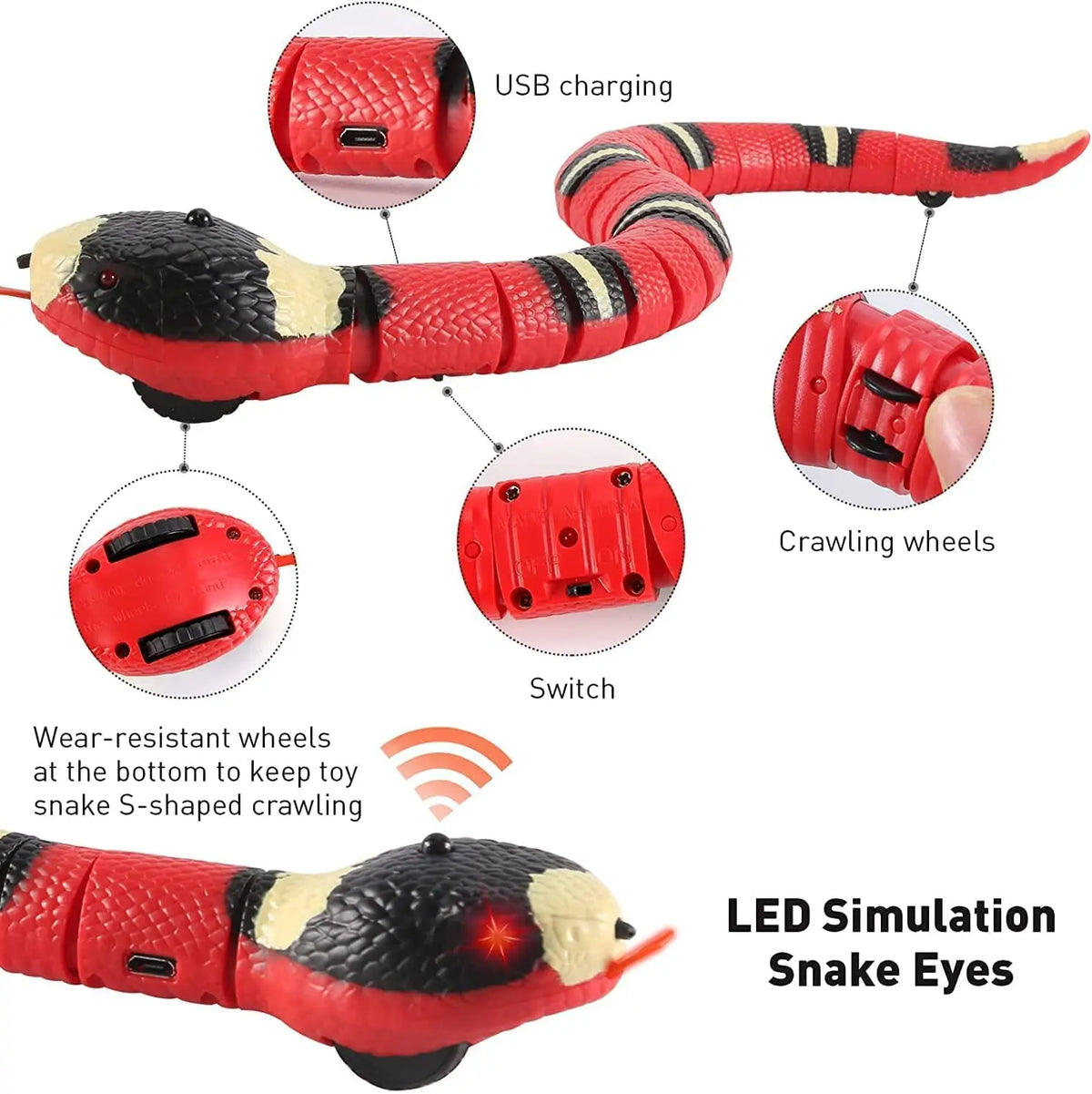 Interactive Rechargeable Smart Snake Toy-3