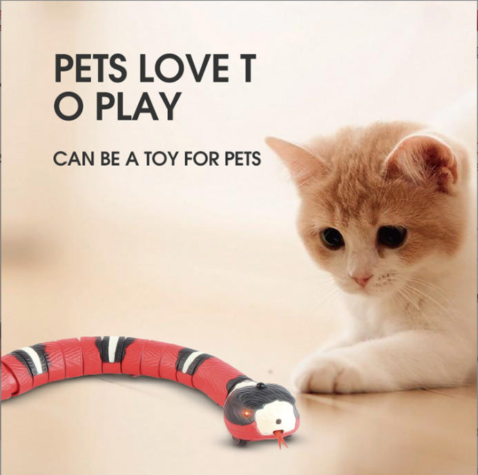 Brinquedo de cobra com sensor inteligente para gatos