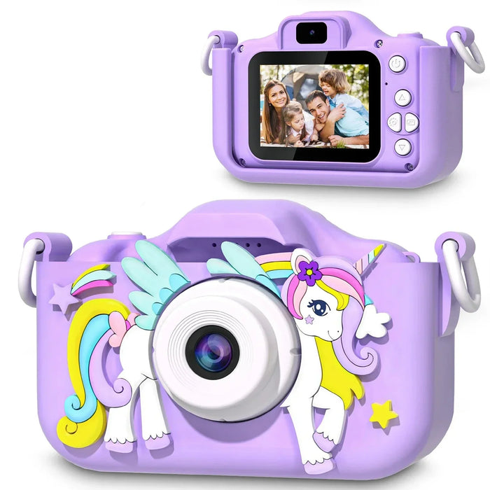 NNEOBA Unicorn Children's Digital Camera with 1080p Video and 2-inch Screen