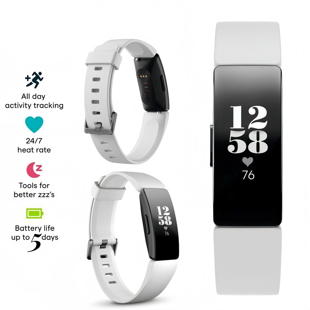Bracelet connecté de santé et d'activité physique, blanc