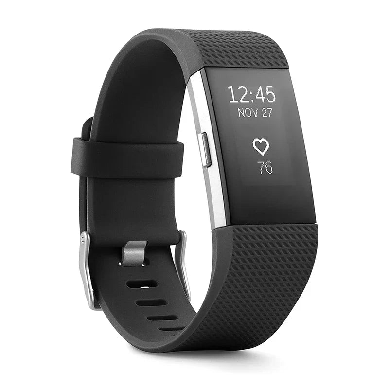Pulseira inteligente de atividade física com pulsómetro, preta