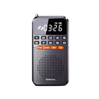 Mini-radio FM à double antenne, noire