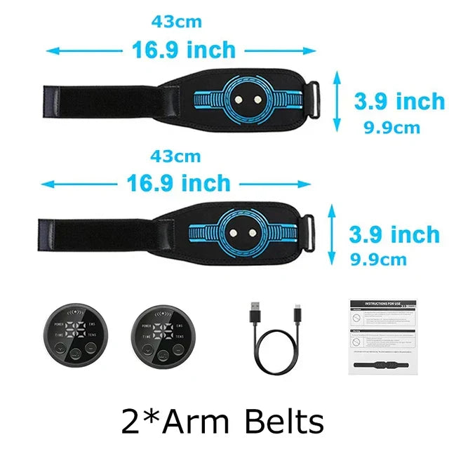 Estimulador muscular inteligente EMS para braços, azul