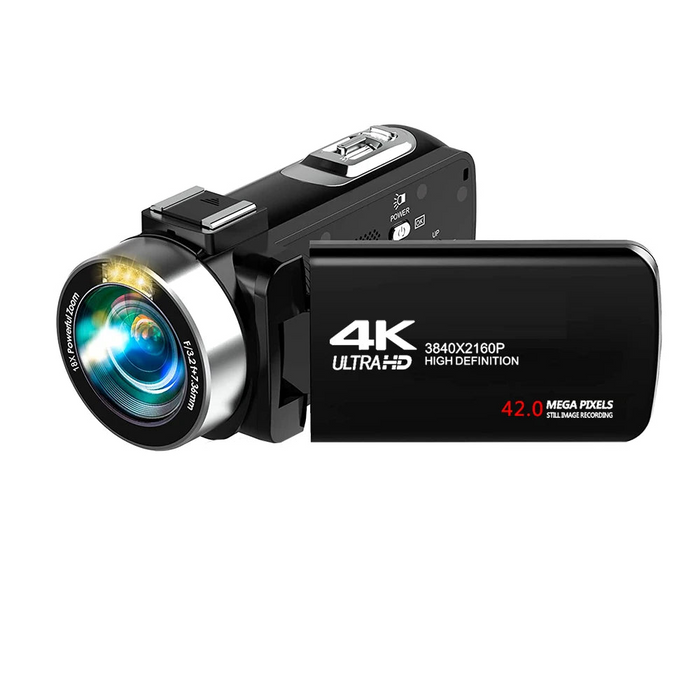 Compact 4K Digital Camera with 3-inch Flip Screen and 18× Digital Zoom