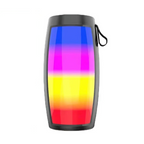 Black speaker with LED lighting and powerful bass