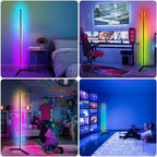 Candeeiro de pé inteligente RGB para cantos