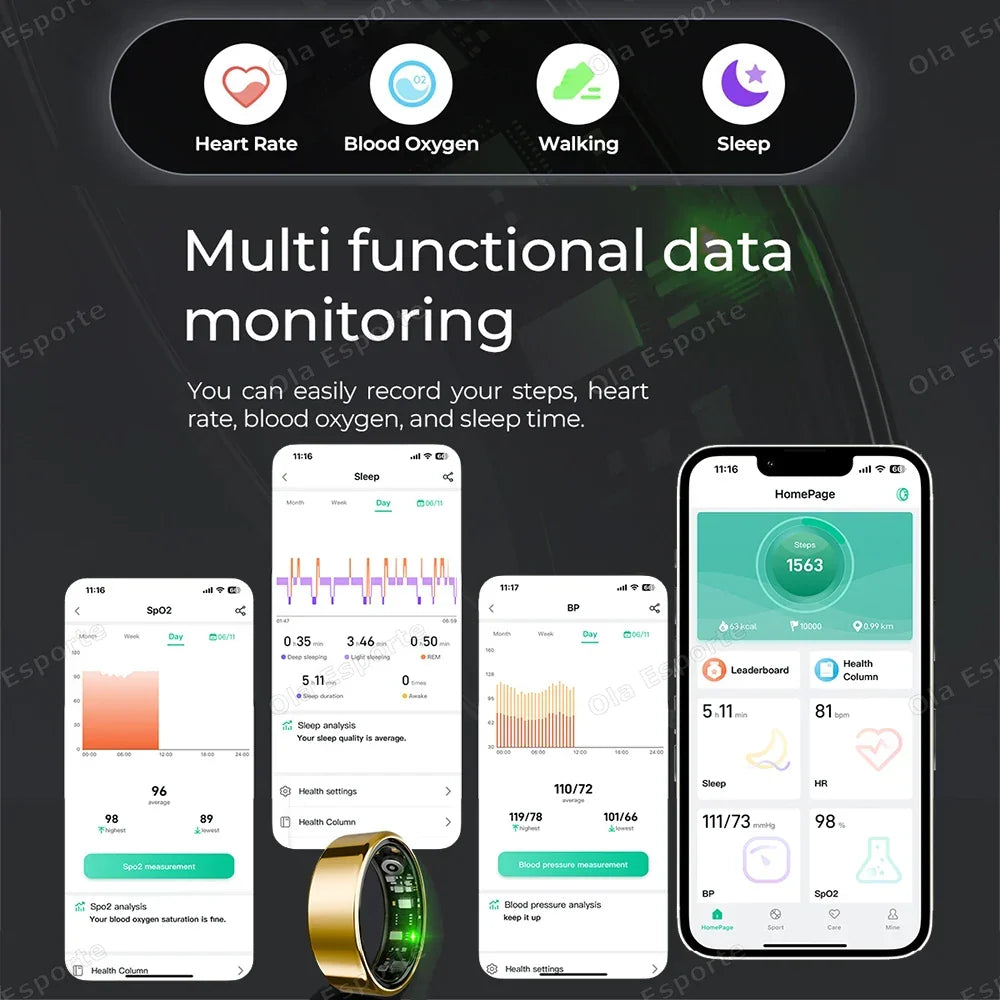 Smart ring for sleep and fitness tracking