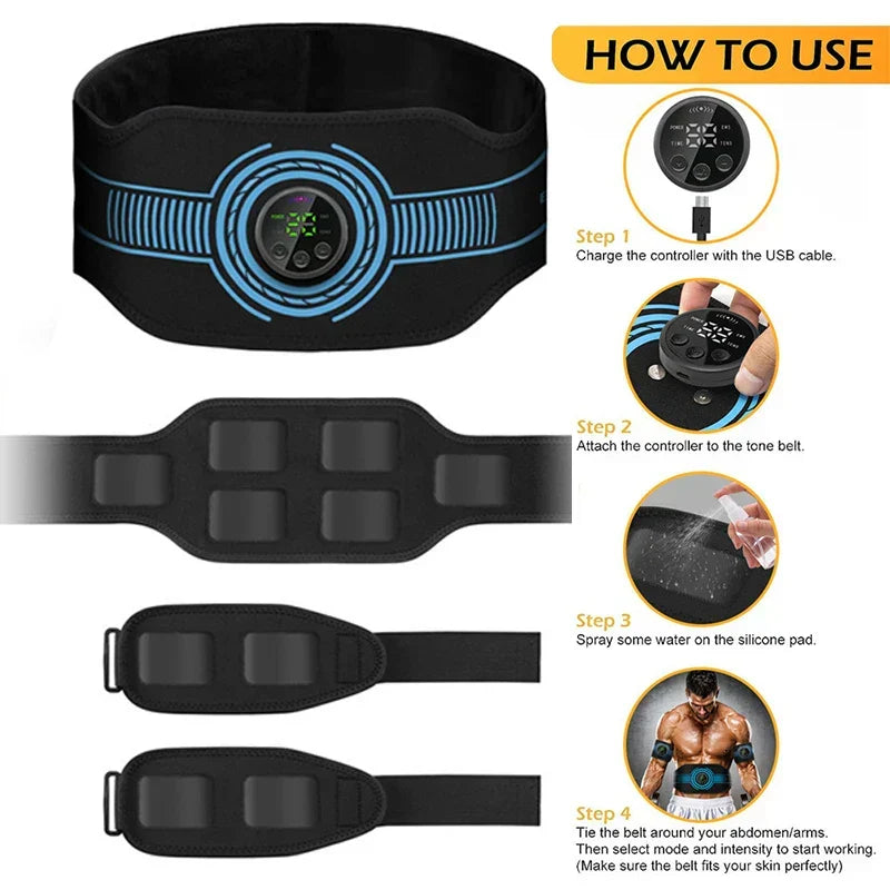 Estimulador muscular inteligente EMS para braços, azul