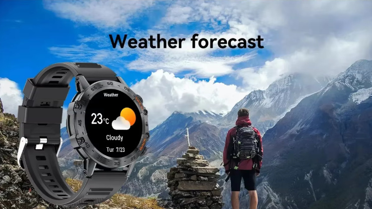 Black men's Bluetooth smartwatch