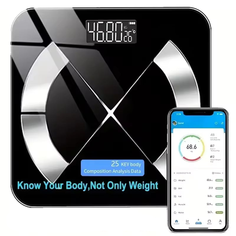 Bluetooth Smart Body Fat Scale Black-0