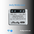 Shelly PM Mini Gen3 — Medidor de Potencia WiFi Gen3 Compacto