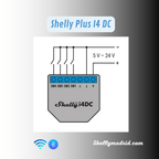 Shelly Plus I4 DC — Controlador WiFi de 4 Entradas en Corriente Continua