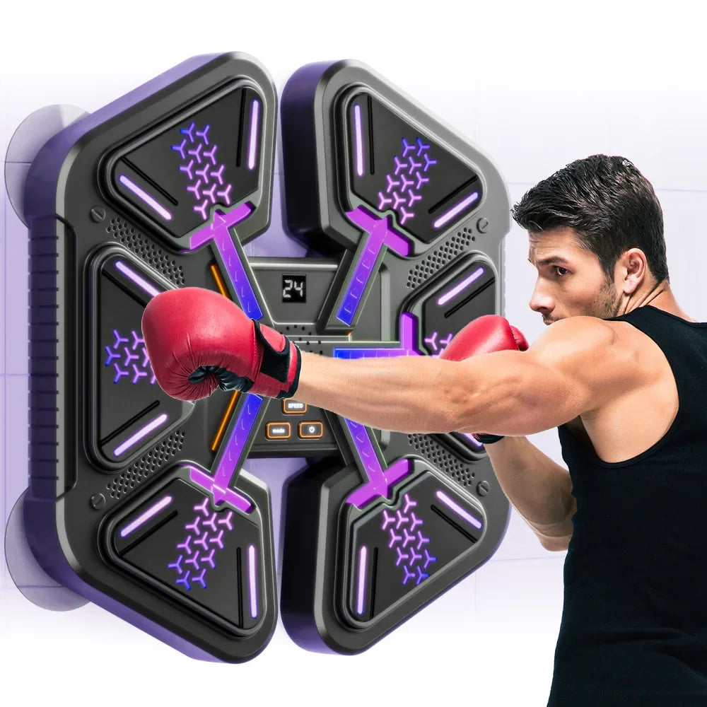 Treinador inteligente de boxe com música