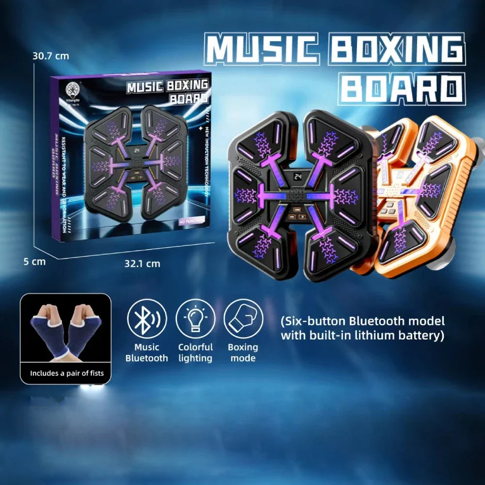 Treinador inteligente de boxe com música