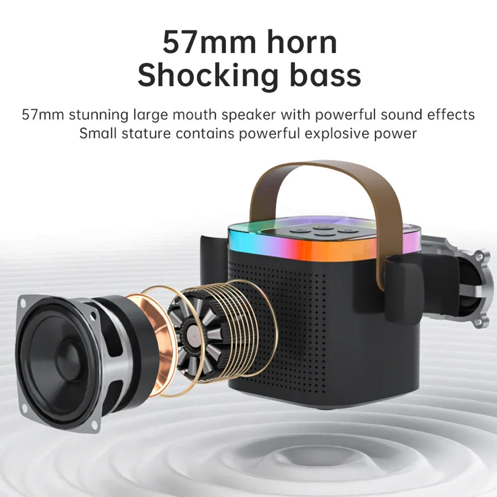 Sistema de karaoke Bluetooth portátil com microfones