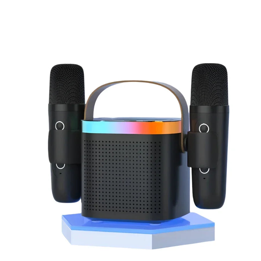 Sistema de karaoke Bluetooth portátil com microfones