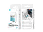 White Techancy MM5420 4-slot AA/AAA 1.2 V Ni-MH battery charger with LEDs