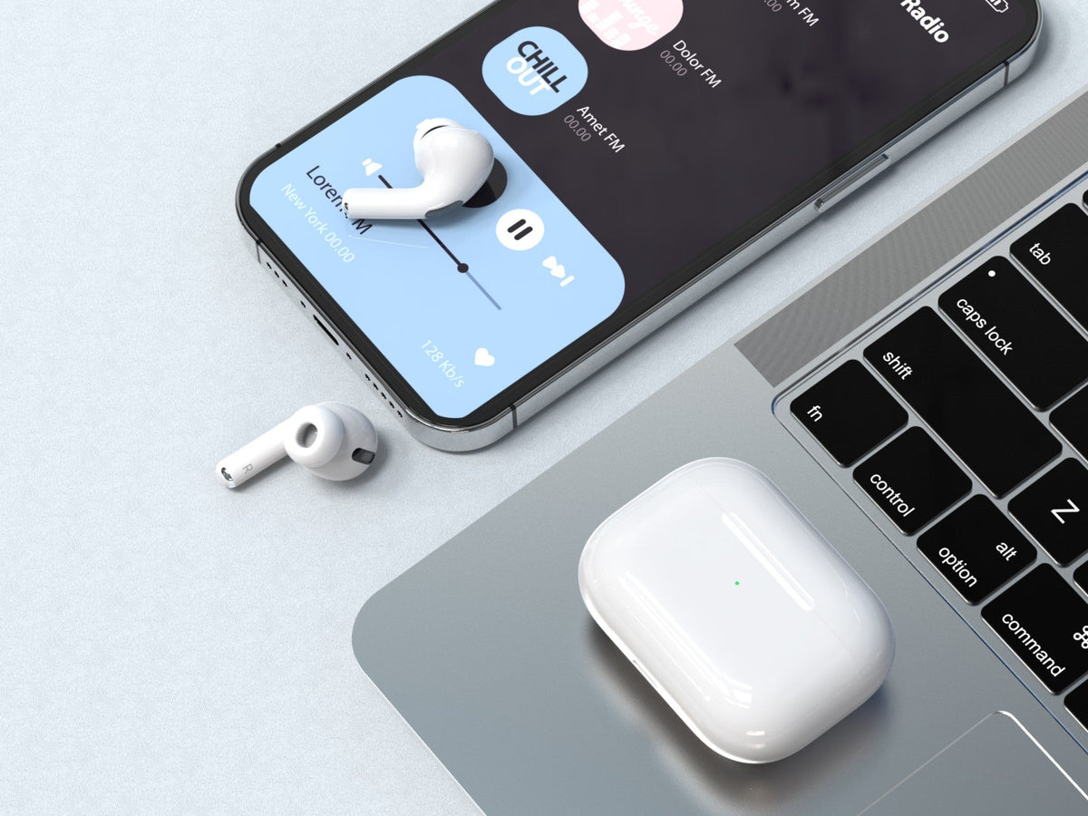 Auriculares Techancy TWS KP2708 Bluetooth 5.3, brancos, até 5 h de reprodução
