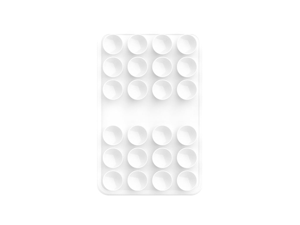 White Techancy TZ6303 silicone suction-cup holder for phones and tablets