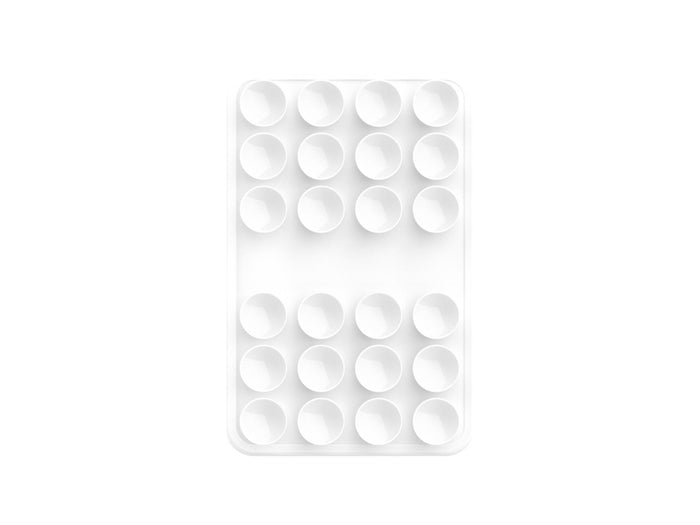 Suporte Techancy TZ6303 de silicone com ventosas para telemóvel e tablet, branco
