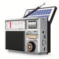 Rádio portátil multifunções FM/AM/Bluetooth/solar