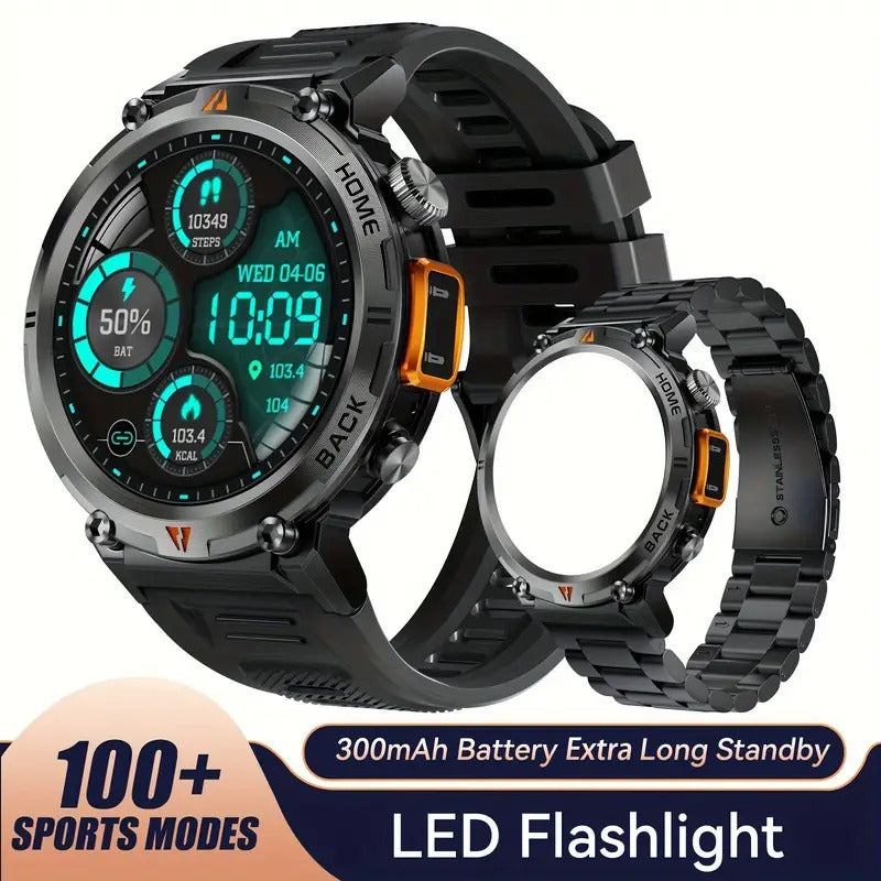 Smartwatch with touchscreen and torch